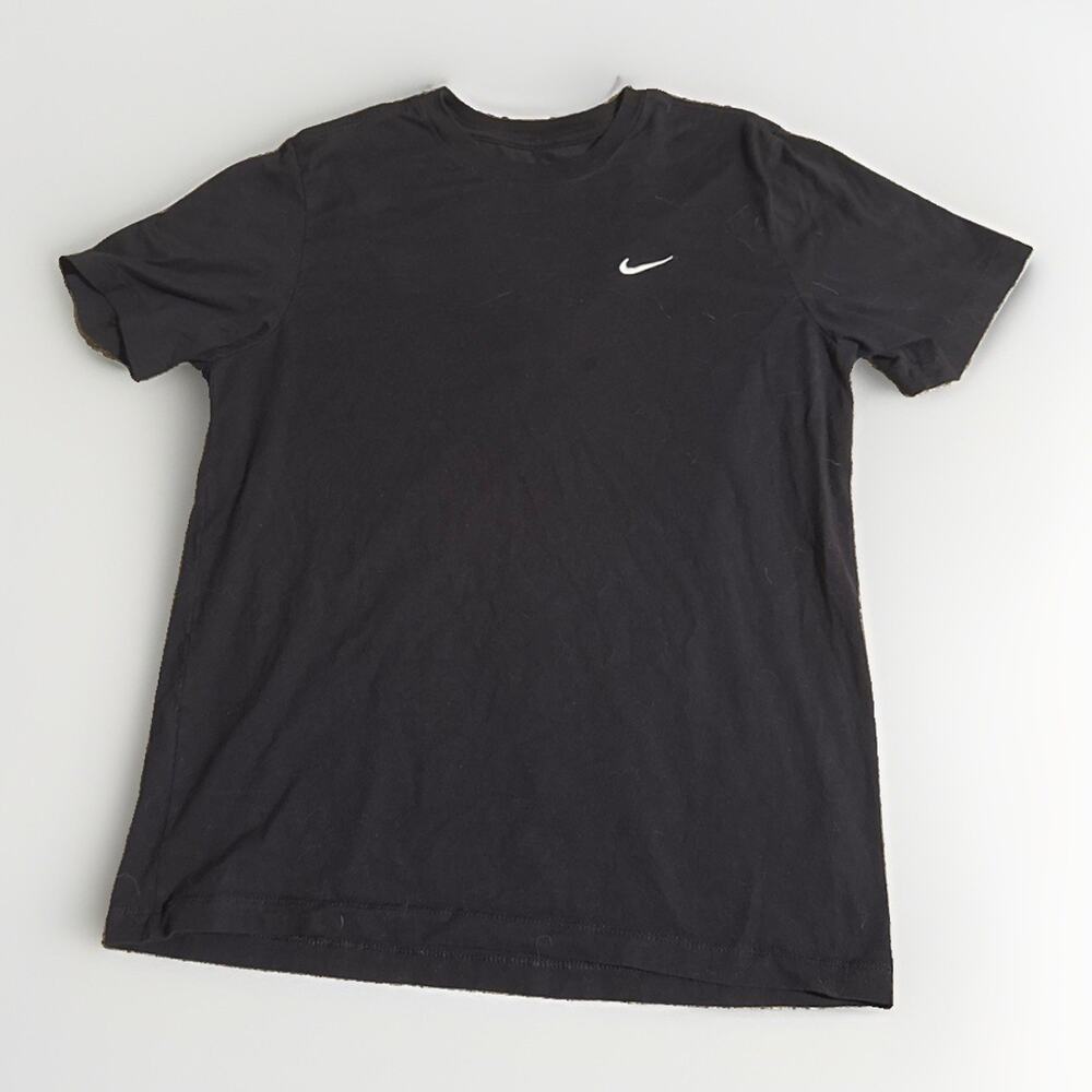 Nike Black Cotton Men's Regular Size M Short Sleeve Logo Crew Neck T-Shirt